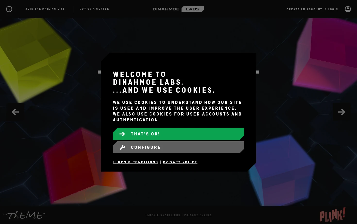 Dinahmoe Labs 页面快照